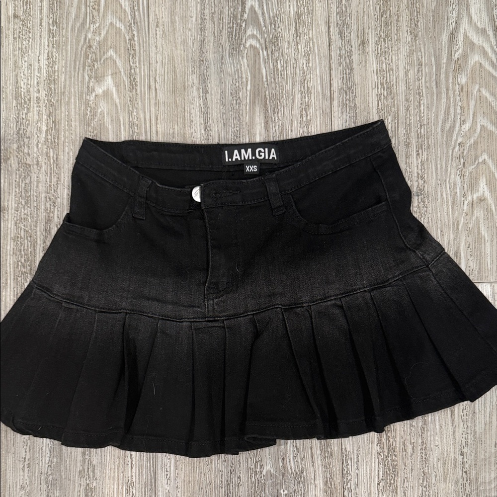 I.AM.GIA Jet Black Mini Skirt